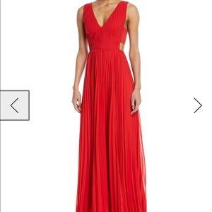 Fame and Partners Cutout Accordion Pleated Gown 2
